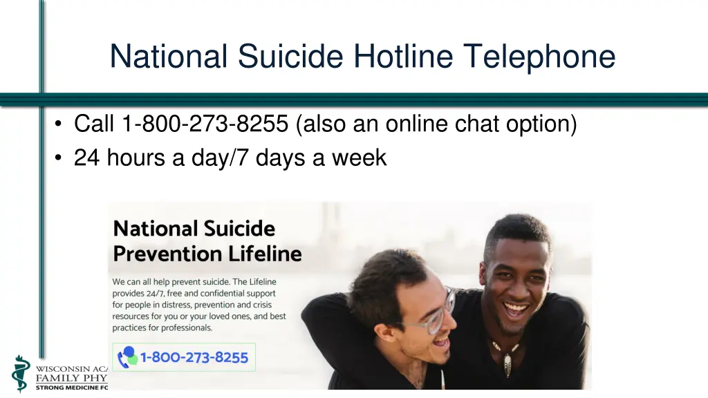 national suicide hotline telephone