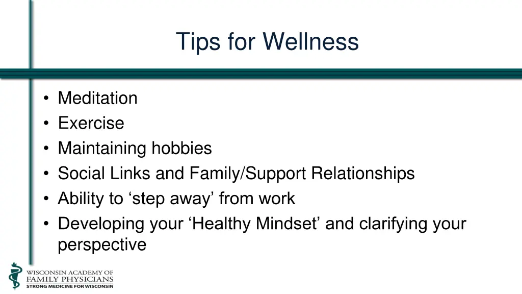 tips for wellness