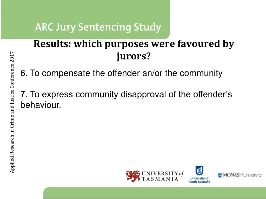 results which purposes were favoured by jurors 1