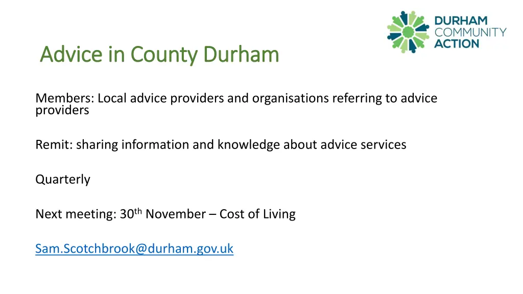 advice in county durham advice in county durham