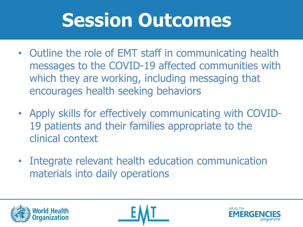 session outcomes