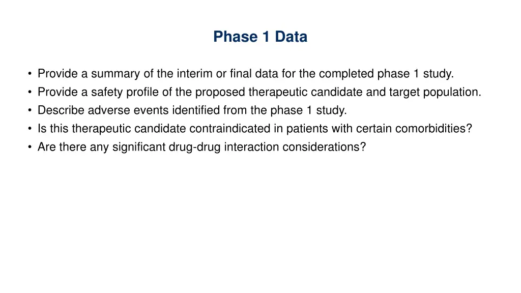 phase 1 data