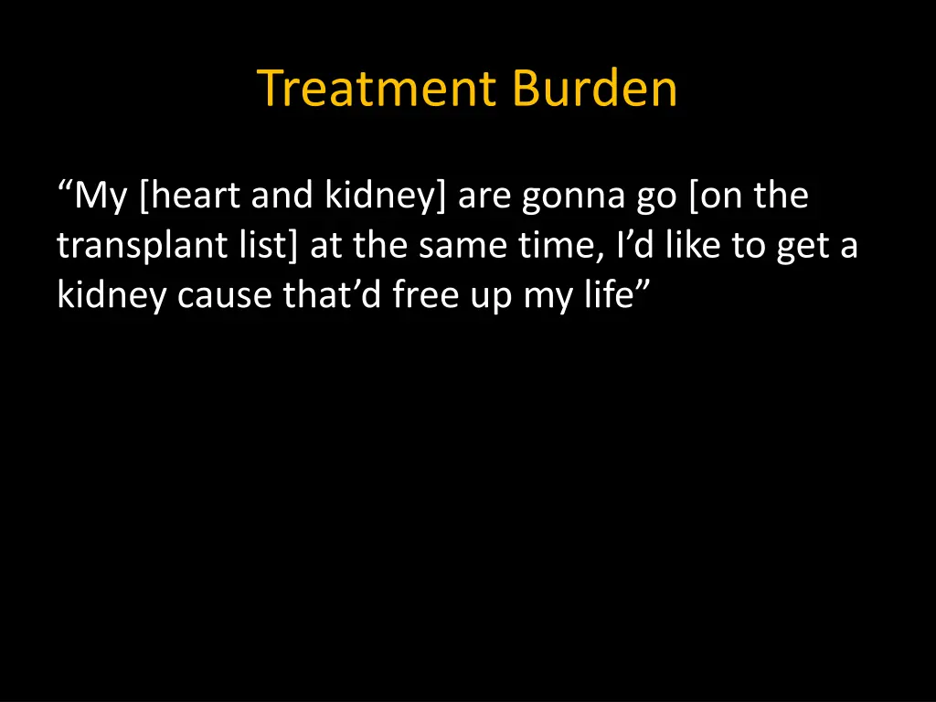 treatment burden