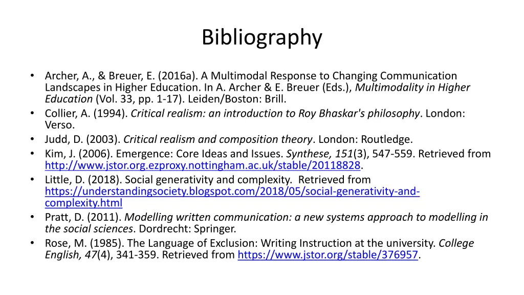 bibliography