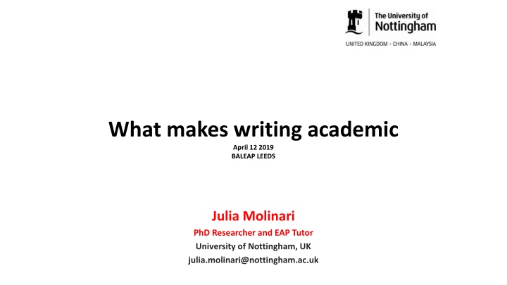 what makes writing academic april 12 2019 baleap