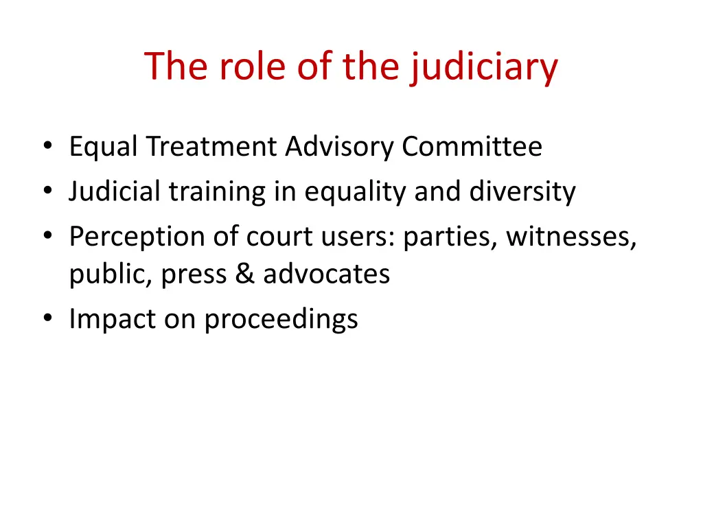 the role of the judiciary