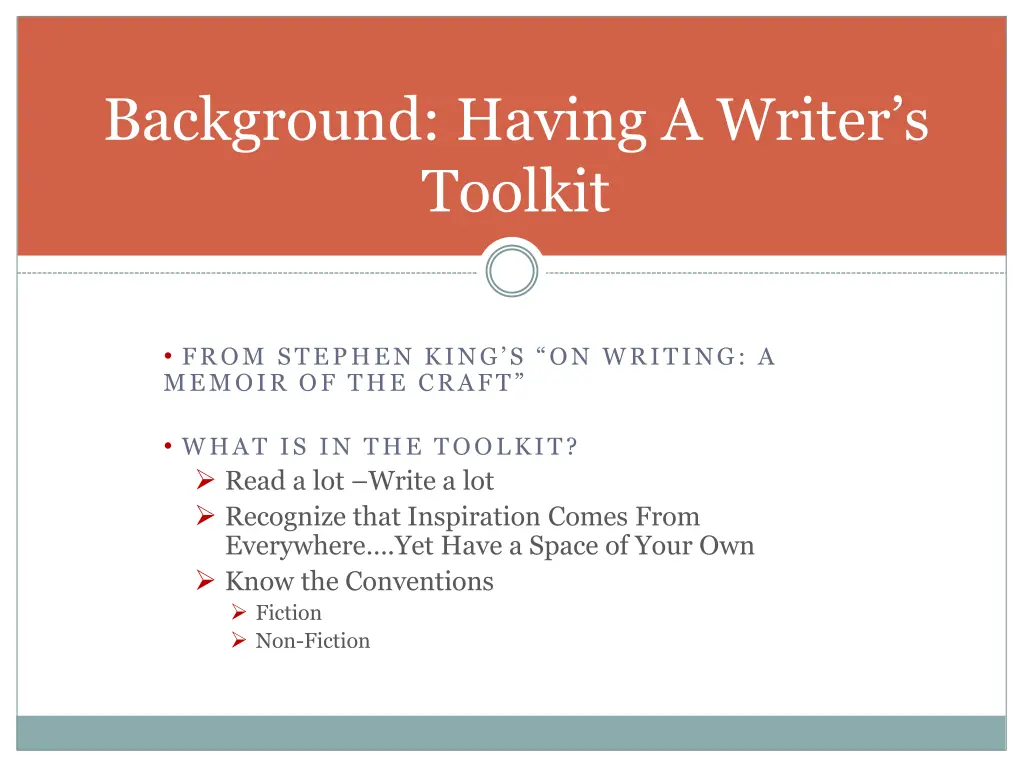 background having a writer s toolkit