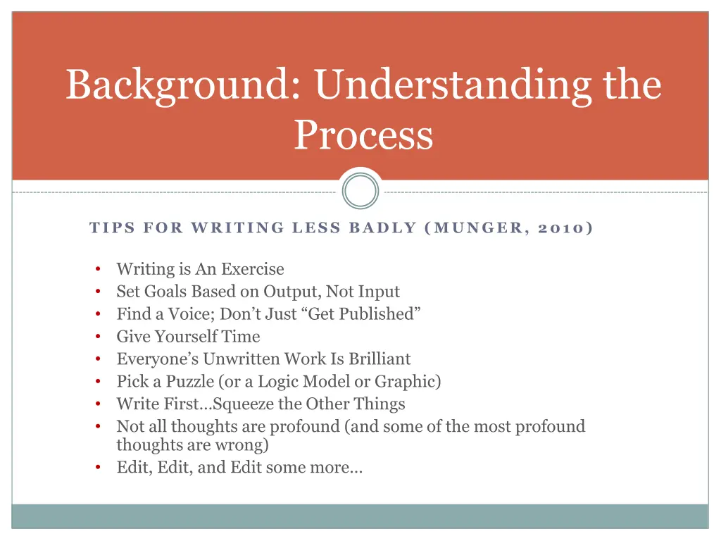 background understanding the process