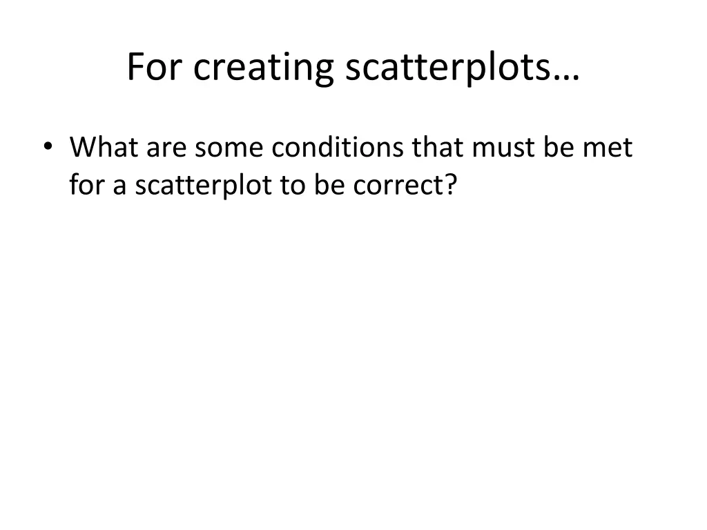 for creating scatterplots