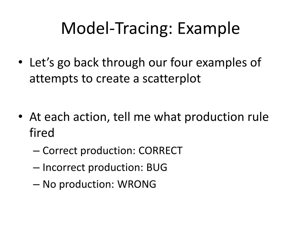 model tracing example