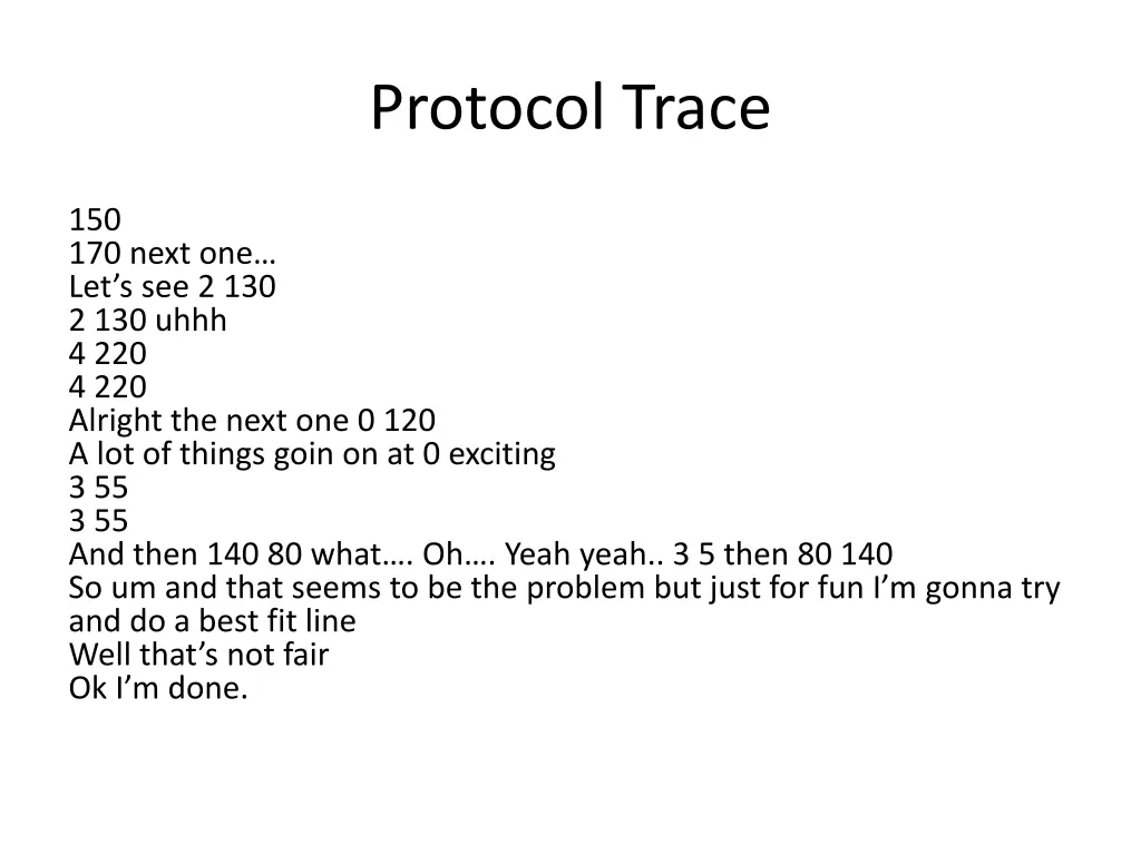 protocol trace 1