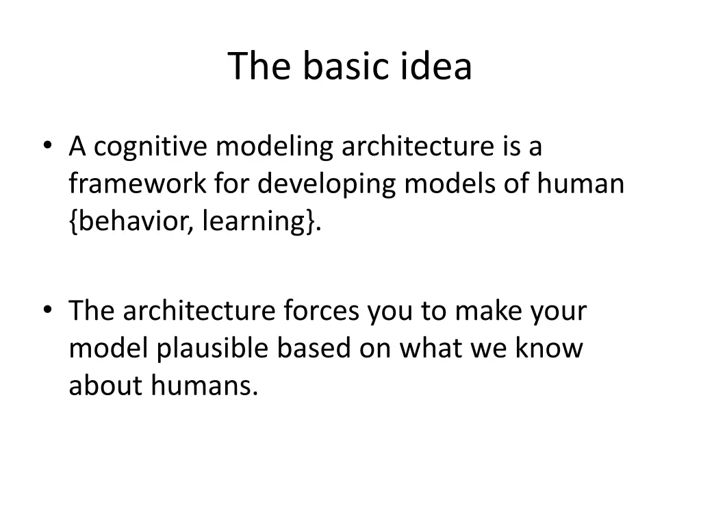 the basic idea