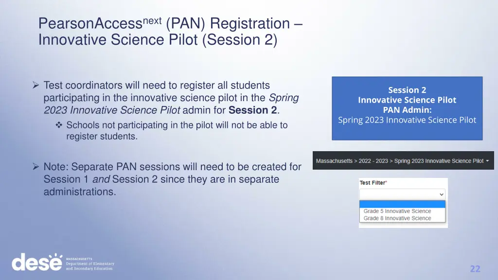 pearsonaccess next pan registration innovative