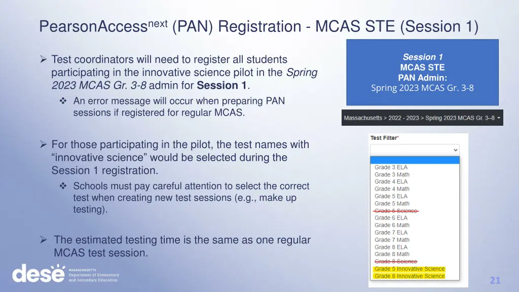 pearsonaccess next pan registration mcas