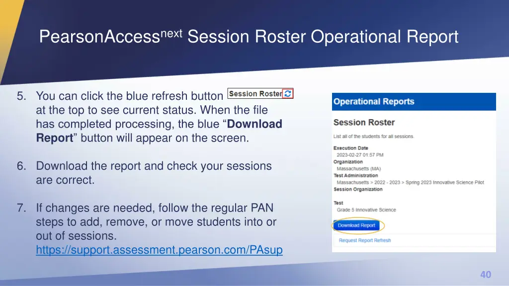 pearsonaccess next session roster operational 2