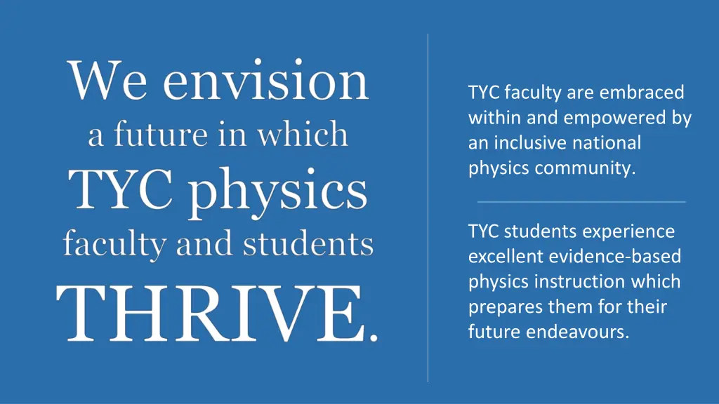 tyc faculty are embraced within and empowered