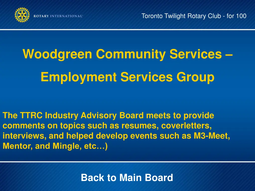 toronto twilight rotary club for 100 1