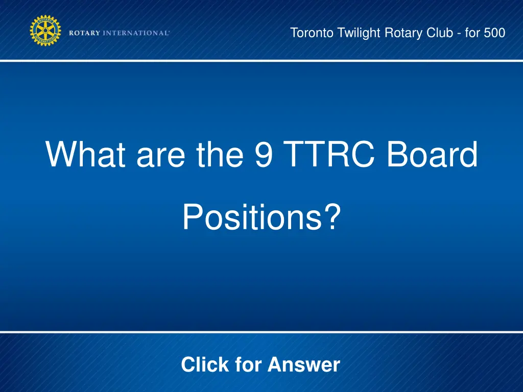 toronto twilight rotary club for 500