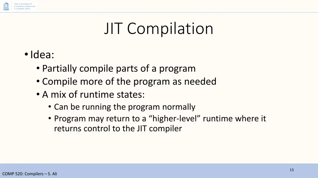 jit compilation