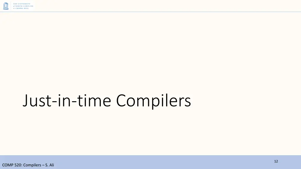 just in time compilers