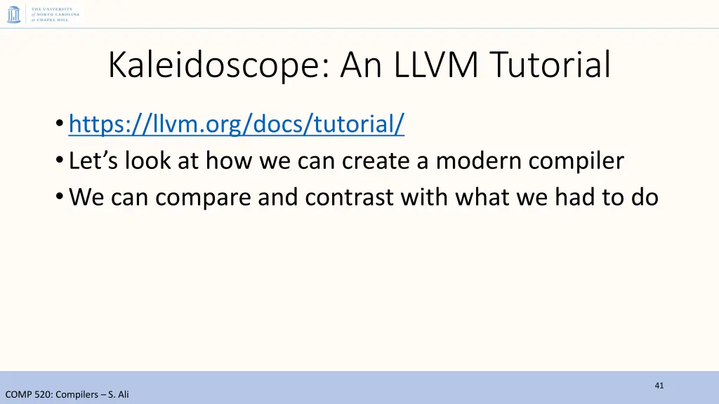 kaleidoscope an llvm tutorial