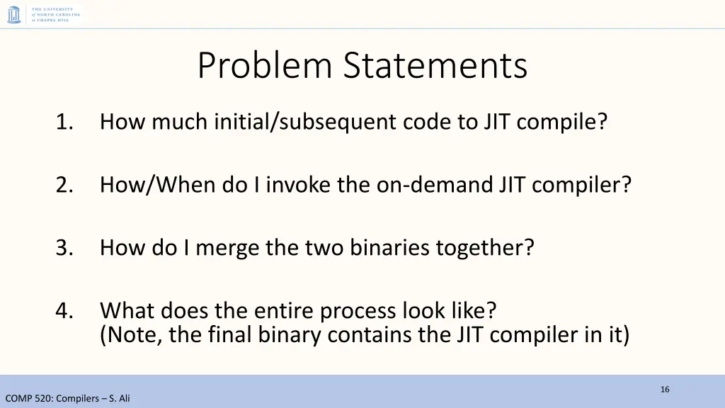 problem statements