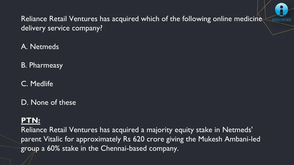 reliance retail ventures has acquired which