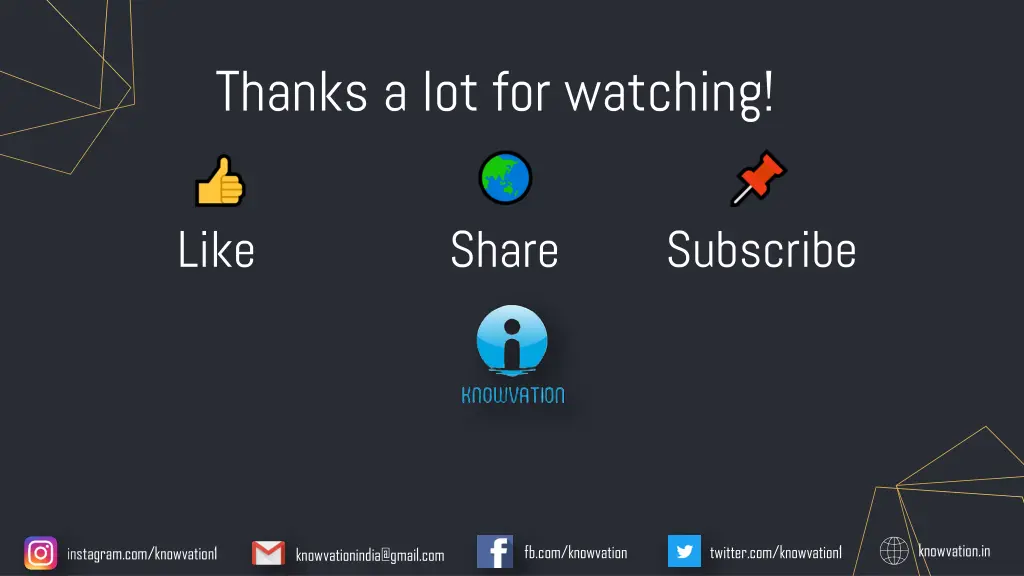 thanks a lot for watching