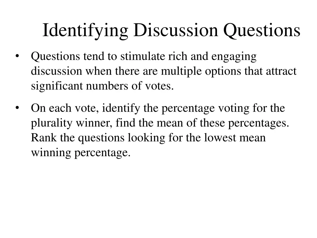 identifying discussion questions