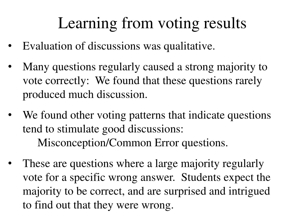 learning from voting results