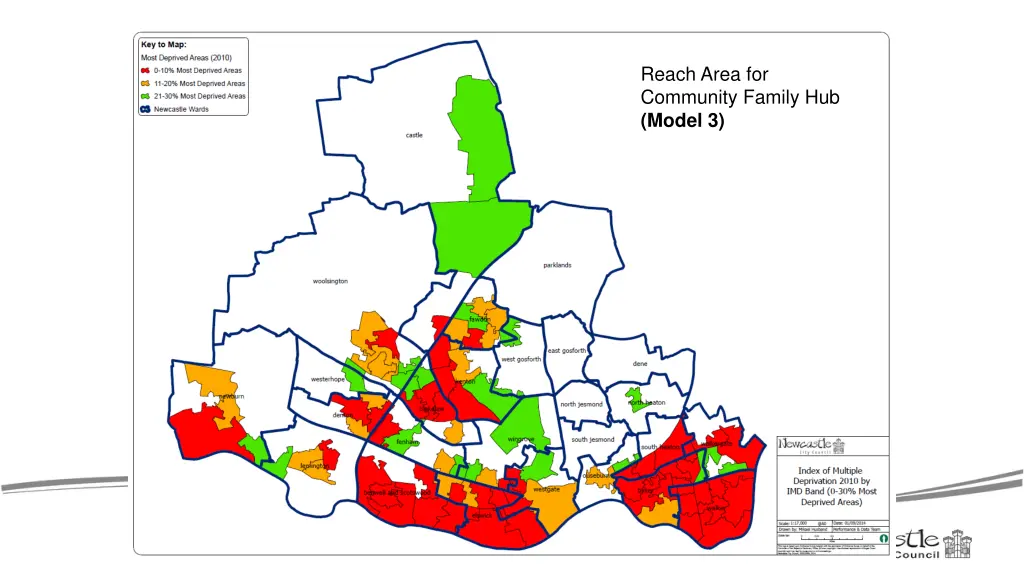 reach area for community family hub model 3