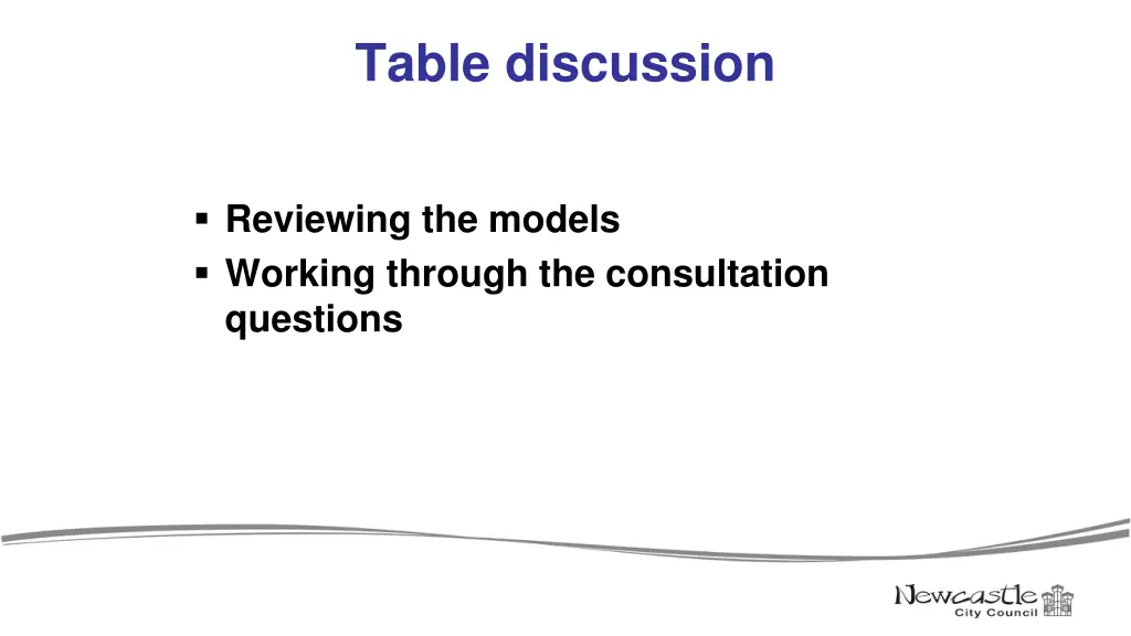 table discussion