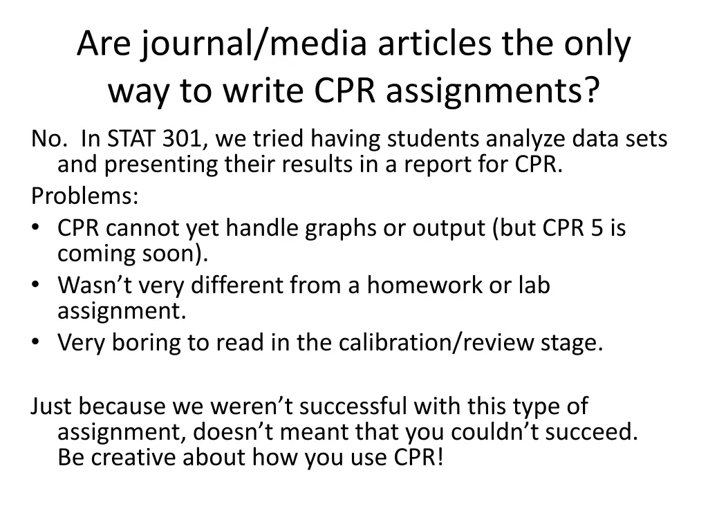 are journal media articles the only way to write