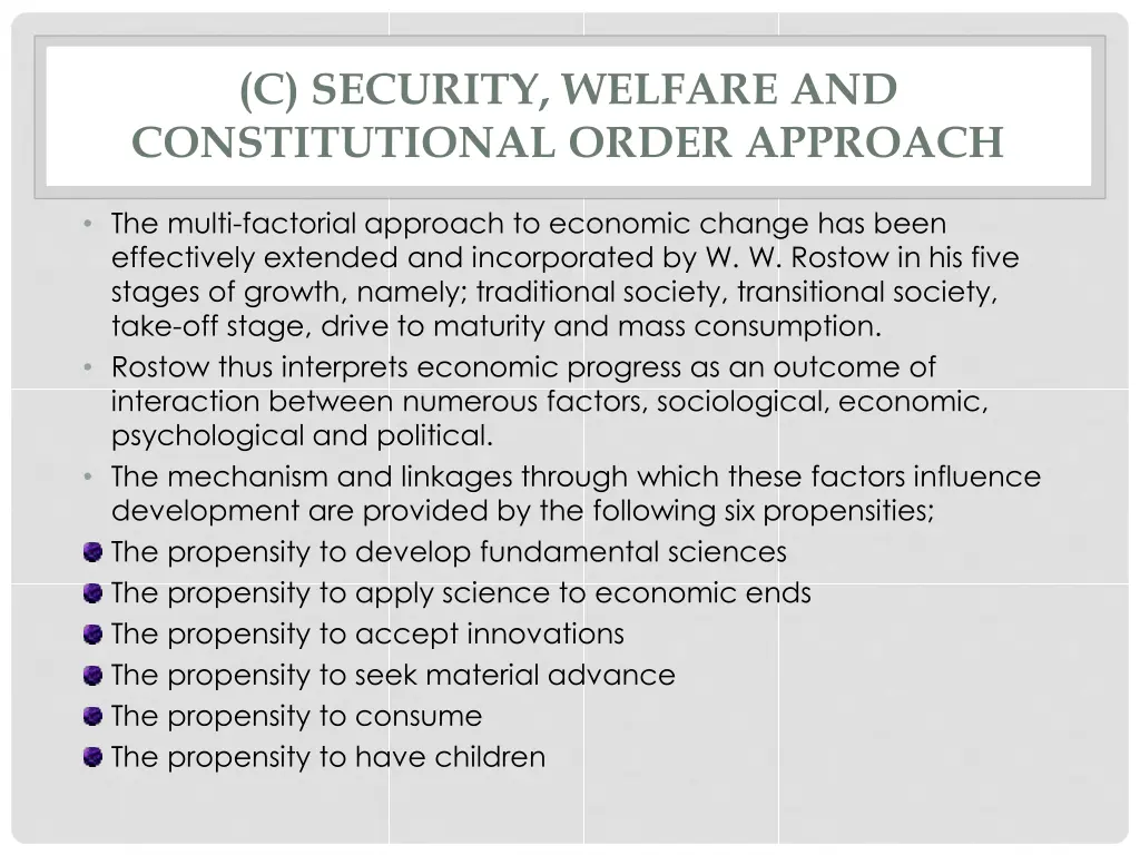 c security welfare and constitutional order