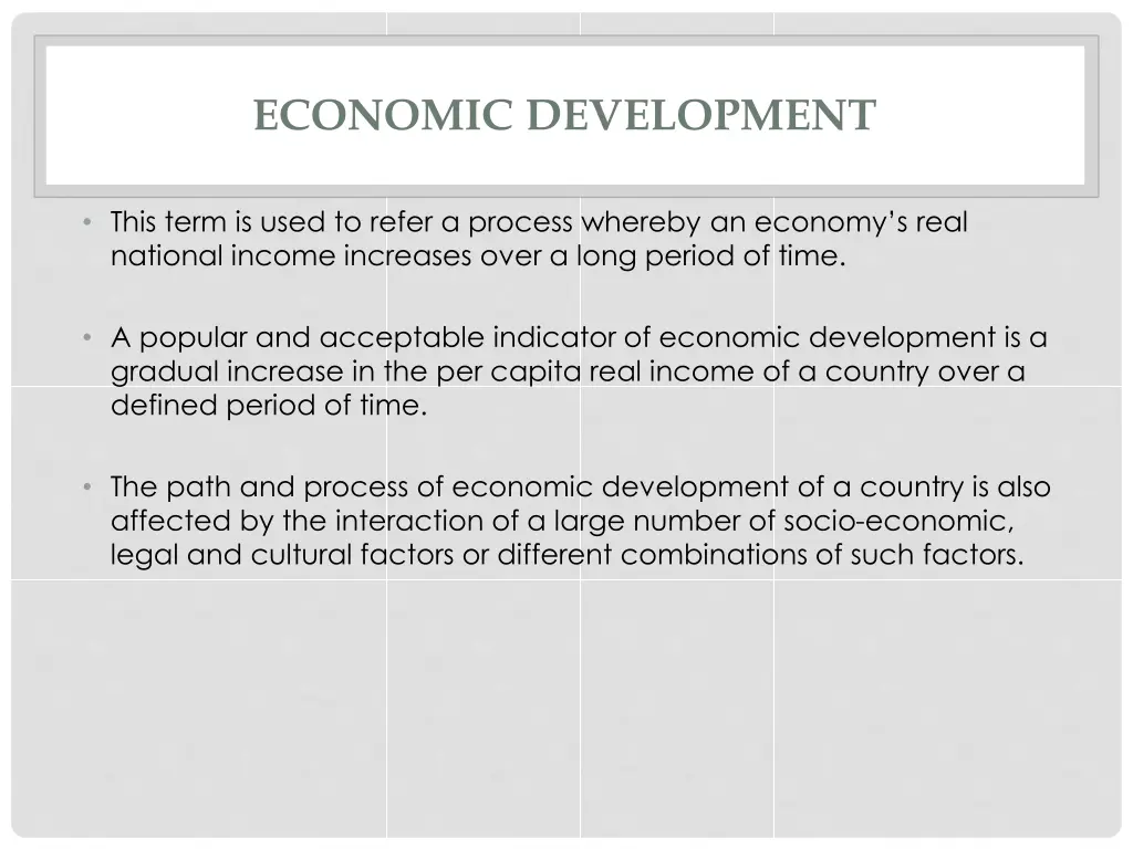 economic development