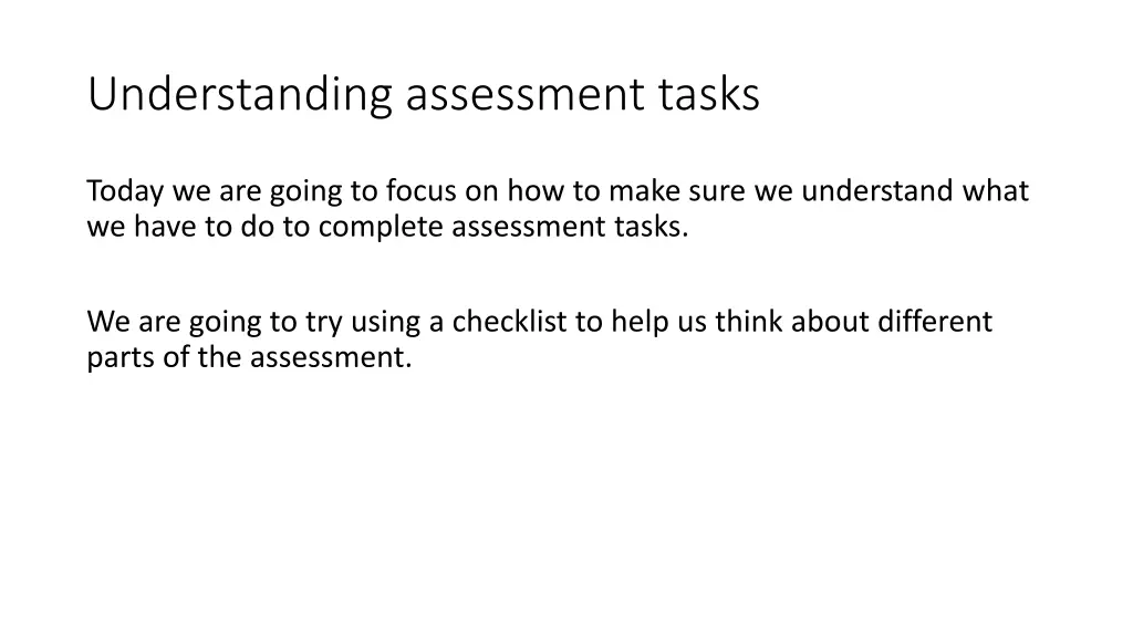 understanding assessment tasks 1