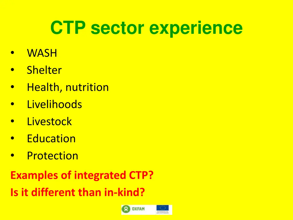 ctp sector experience