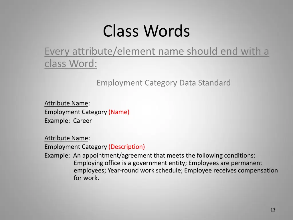 class words 1