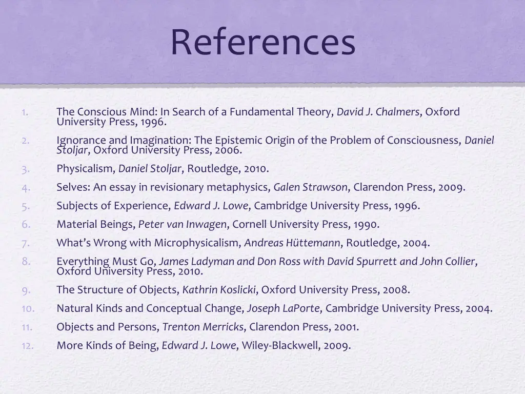 references