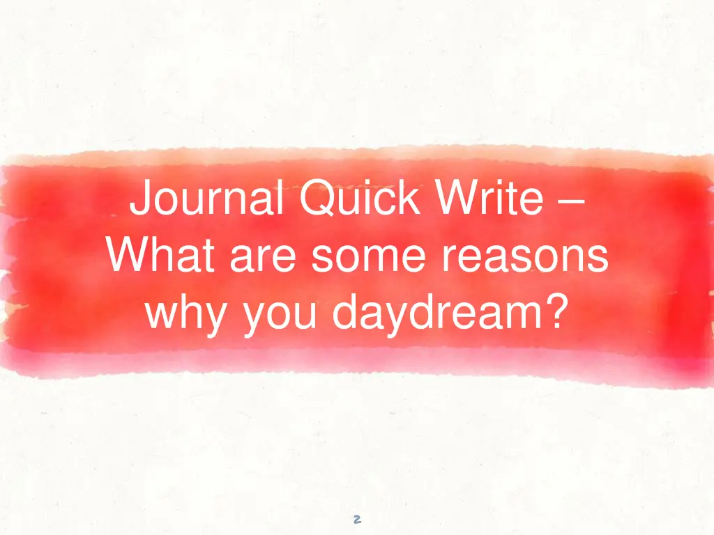 journal quick write what are some reasons