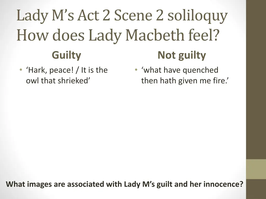 lady m s act 2 scene 2 soliloquy how does lady