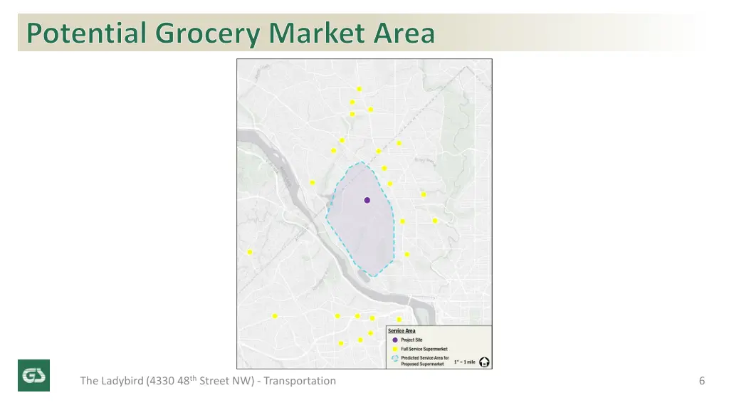 potential grocery market area