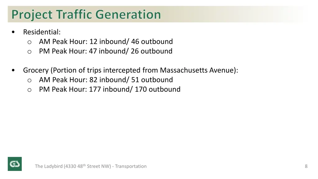 project traffic generation