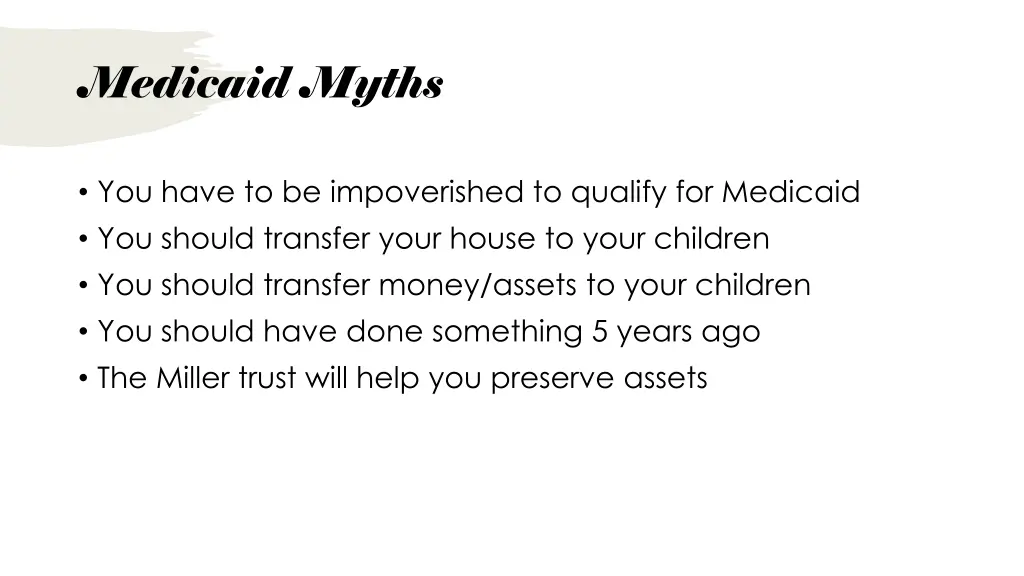 medicaid myths