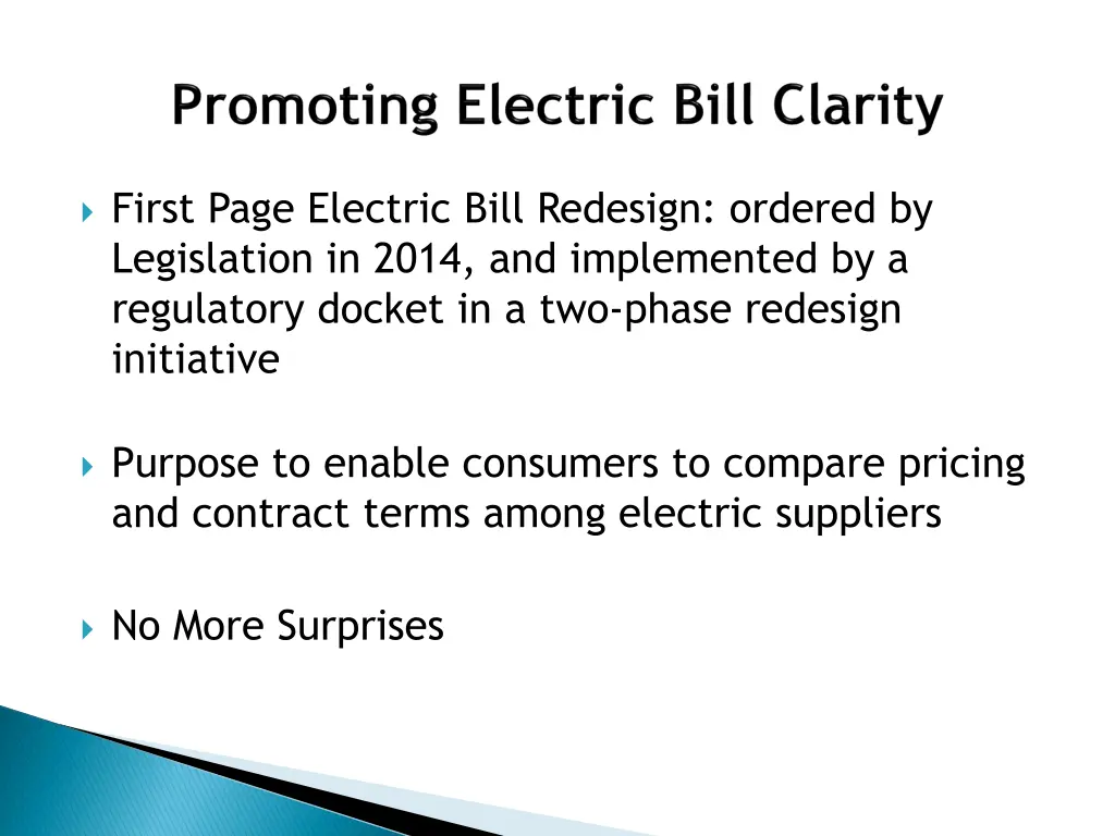 first page electric bill redesign ordered