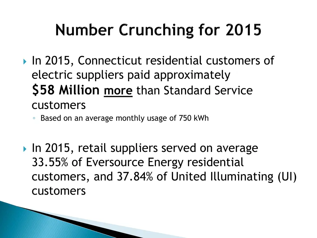 in 2015 connecticut residential customers