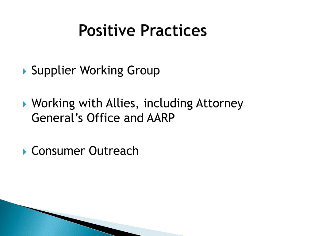 supplier working group