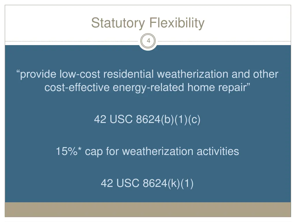 statutory flexibility