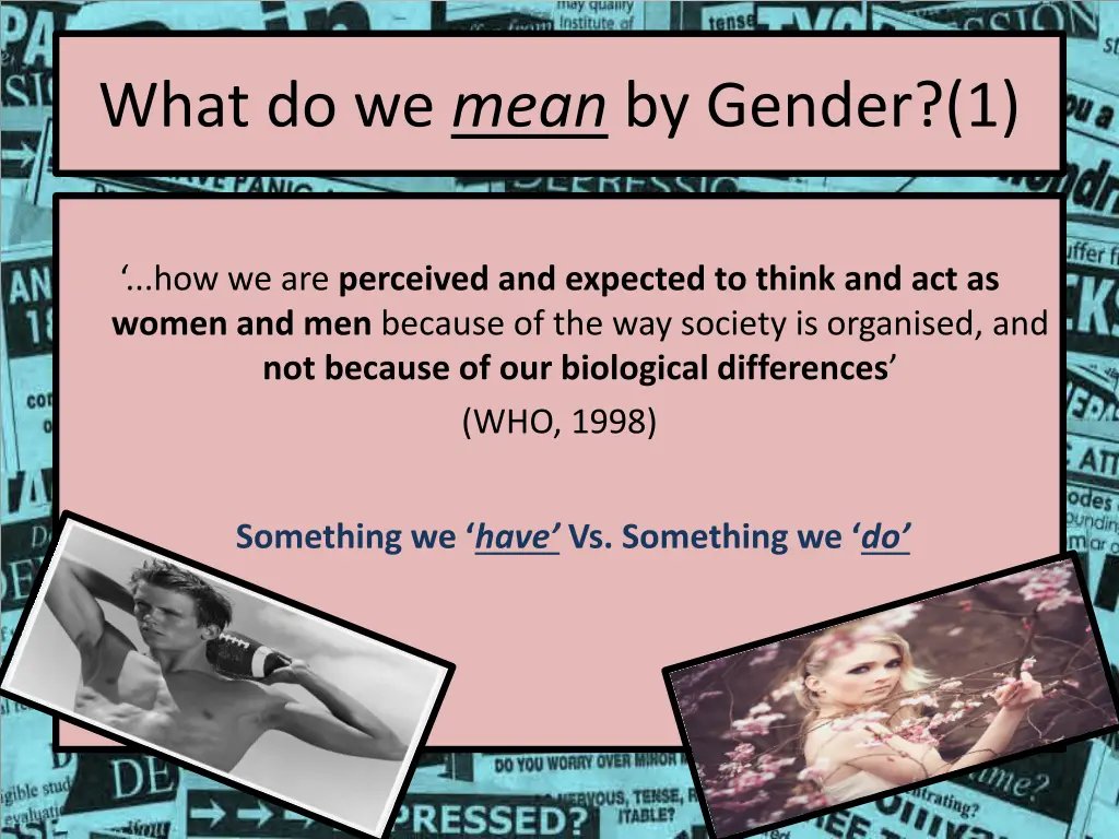 what do we mean by gender 1