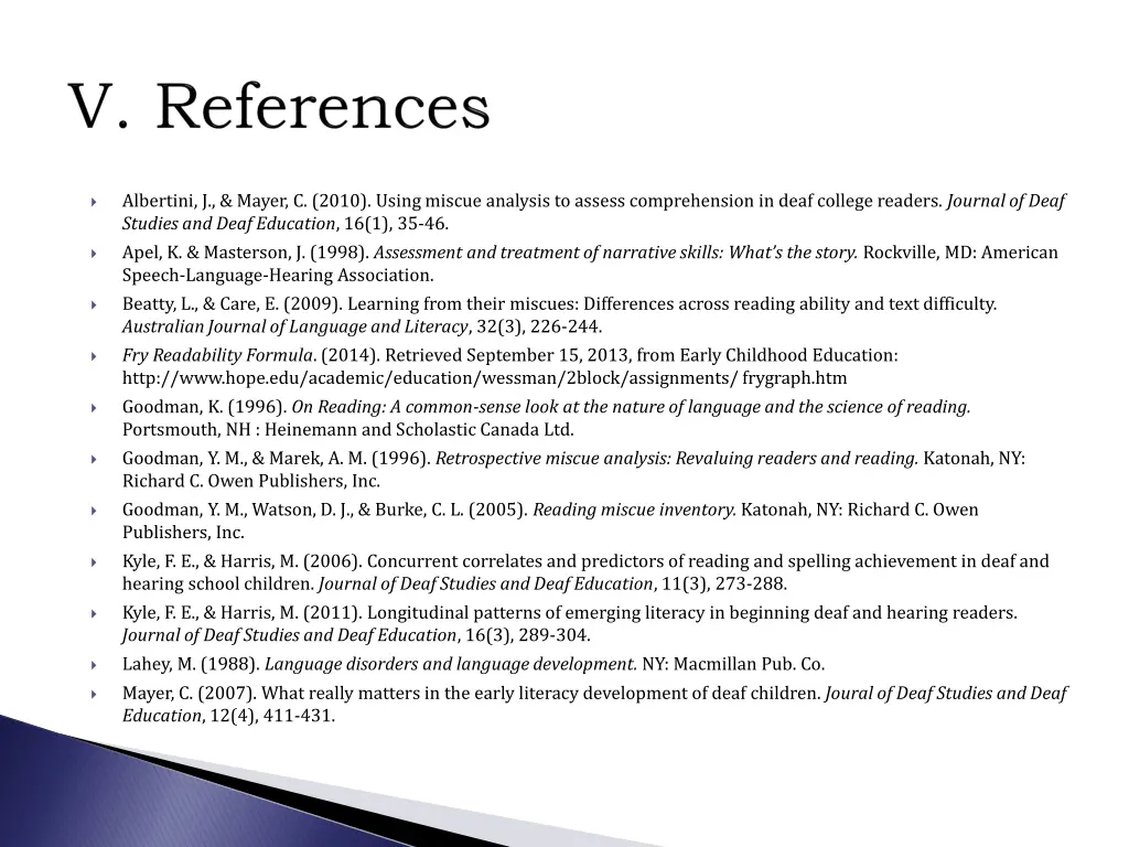 albertini j mayer c 2010 using miscue analysis